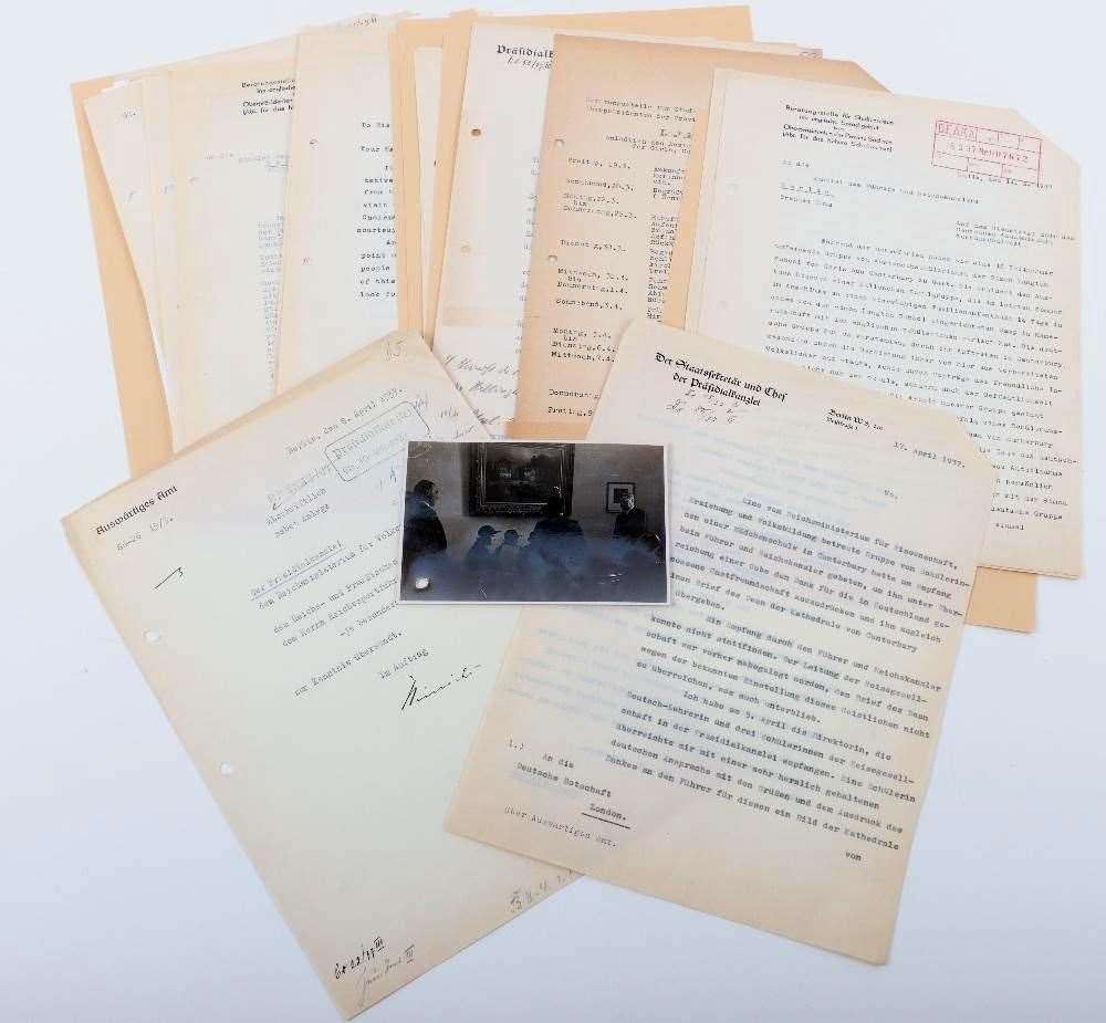 Remarkable letters and photos detailing correspondence between Simon Langton Girls School and Hitler's ministers