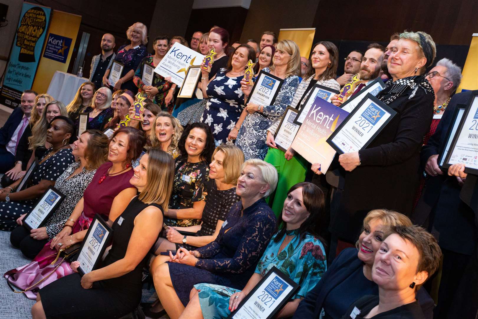 Winners celebrate at the Kent Mental Health & Wellbeing Awards