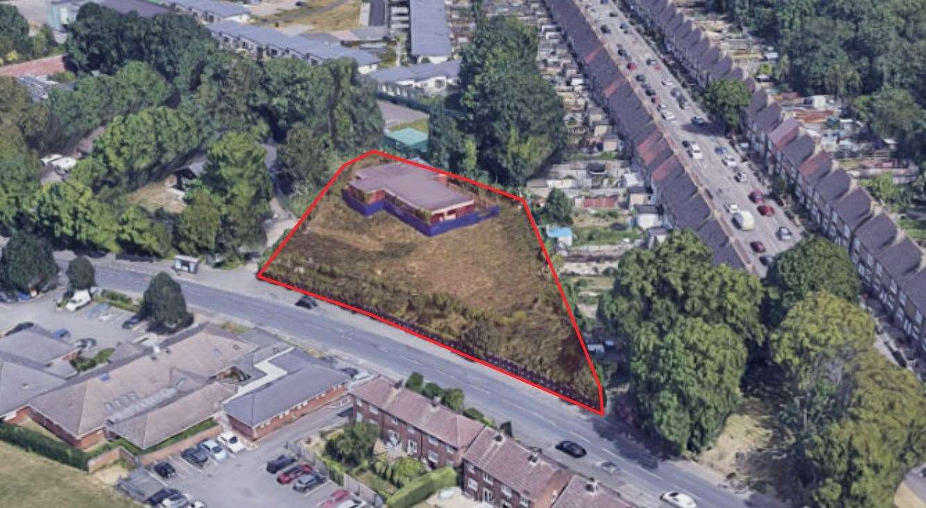 A brownfield site in Woodlands Road, Gillingham, will be developed into council flats. Picture: HazleMcCormackYoung LLP.
