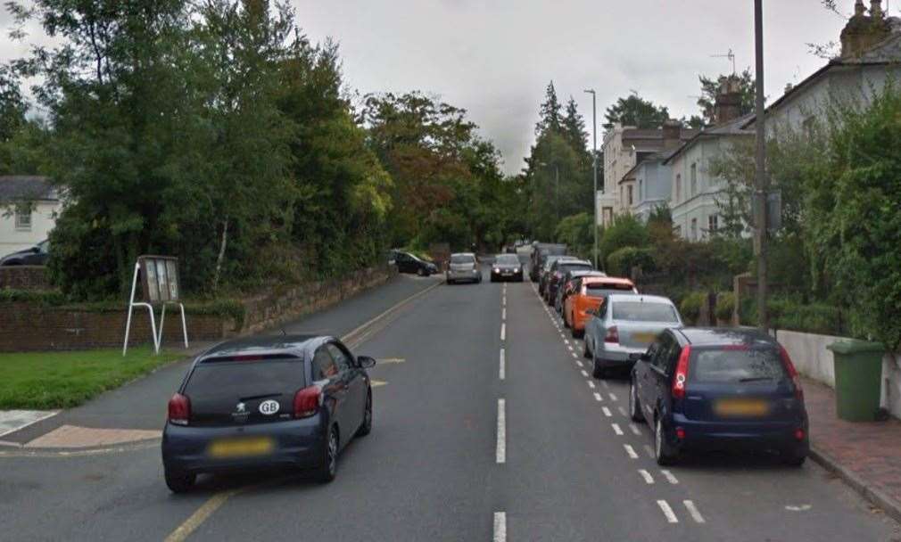 Fire crews cut a person free from a car after a crash in Grove Hill Road, Tunbridge Wells. Picture: Google Street View
