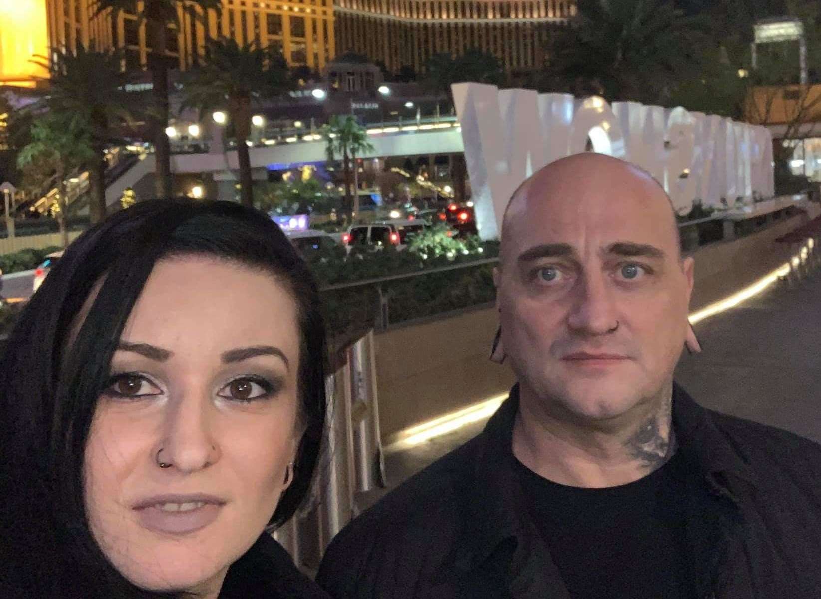 Ramona Stoia and Catalin Micu pictured together on a trip to Las Vegas in 2018. Picture: Facebook