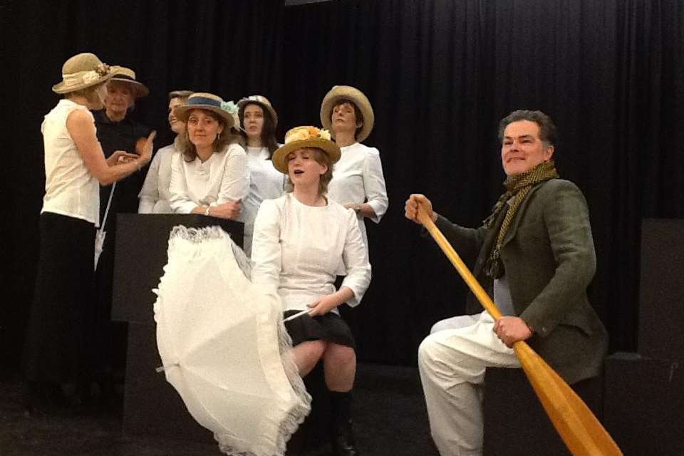 The cast of Tenterden Operatic & Dramatic Society (TODS) in the opening number for Oh, What a Lovely War!