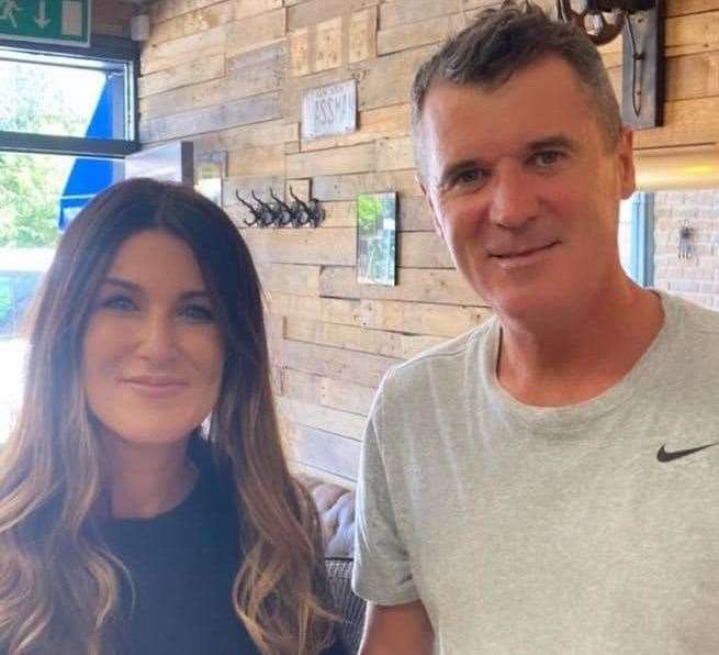 Roy Keane had his beard trimmed at The Hairy Bear in Bearsted. Picture: The Hairy Bear