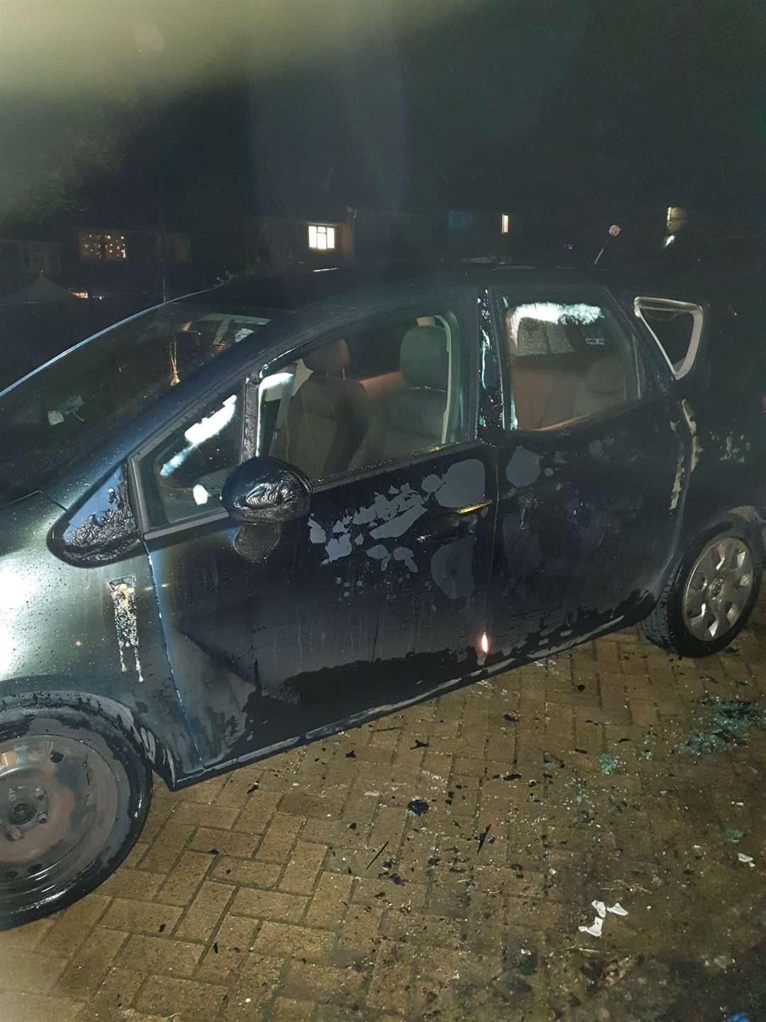 Damage was caused to cars in Sycamore Drive, Swanley, following a spate of recent arson attacks