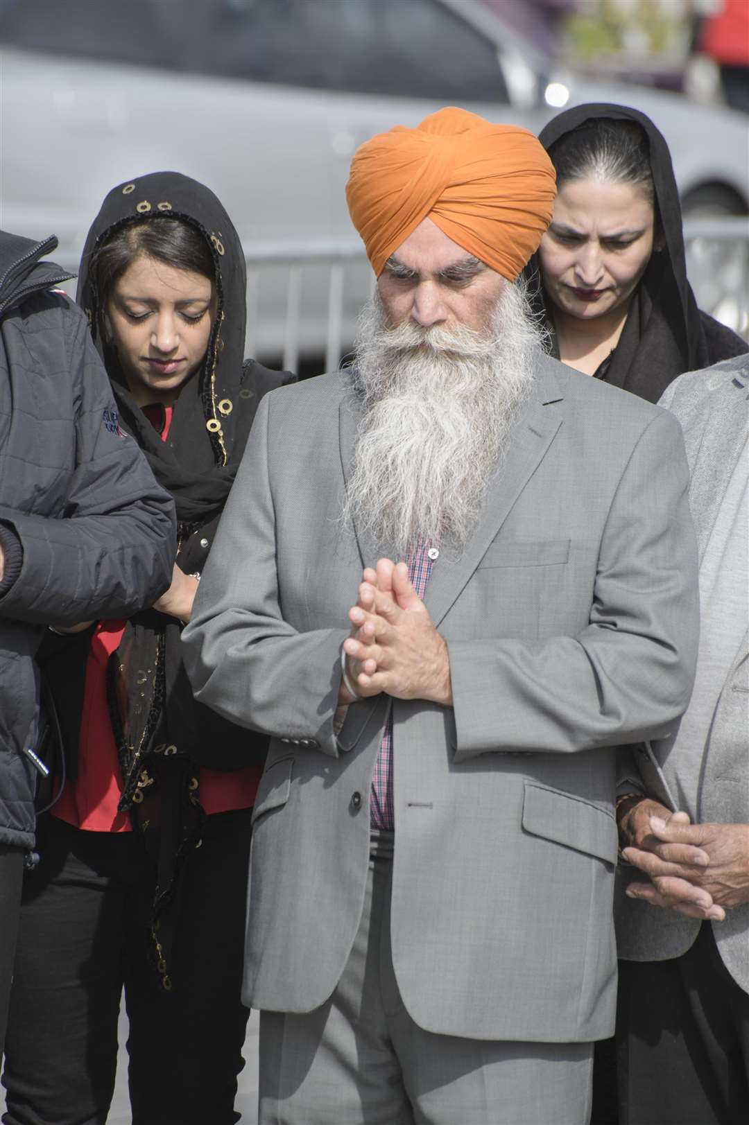 The new president of the Guru Nanak Darbar Gurdwara, Ajaib Singh Cheema. The raising of the Sikh flag to celebrate the beginning of the Festival of Vaisakhi, an important date in Sikhism, at the Community Square, Gravesend..Picture: Andy Payton. (7439526)