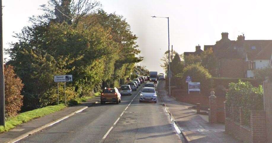 The A2 London Road, Sittingbourne is closed in both directions. Picture: Google