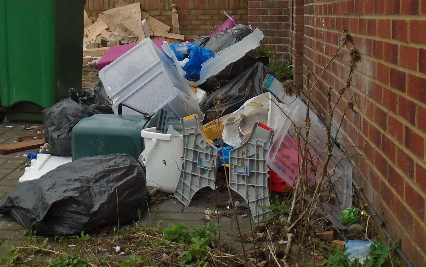 The council was forced to take action after this waste was found in Baldwin Terrace, Folkestone