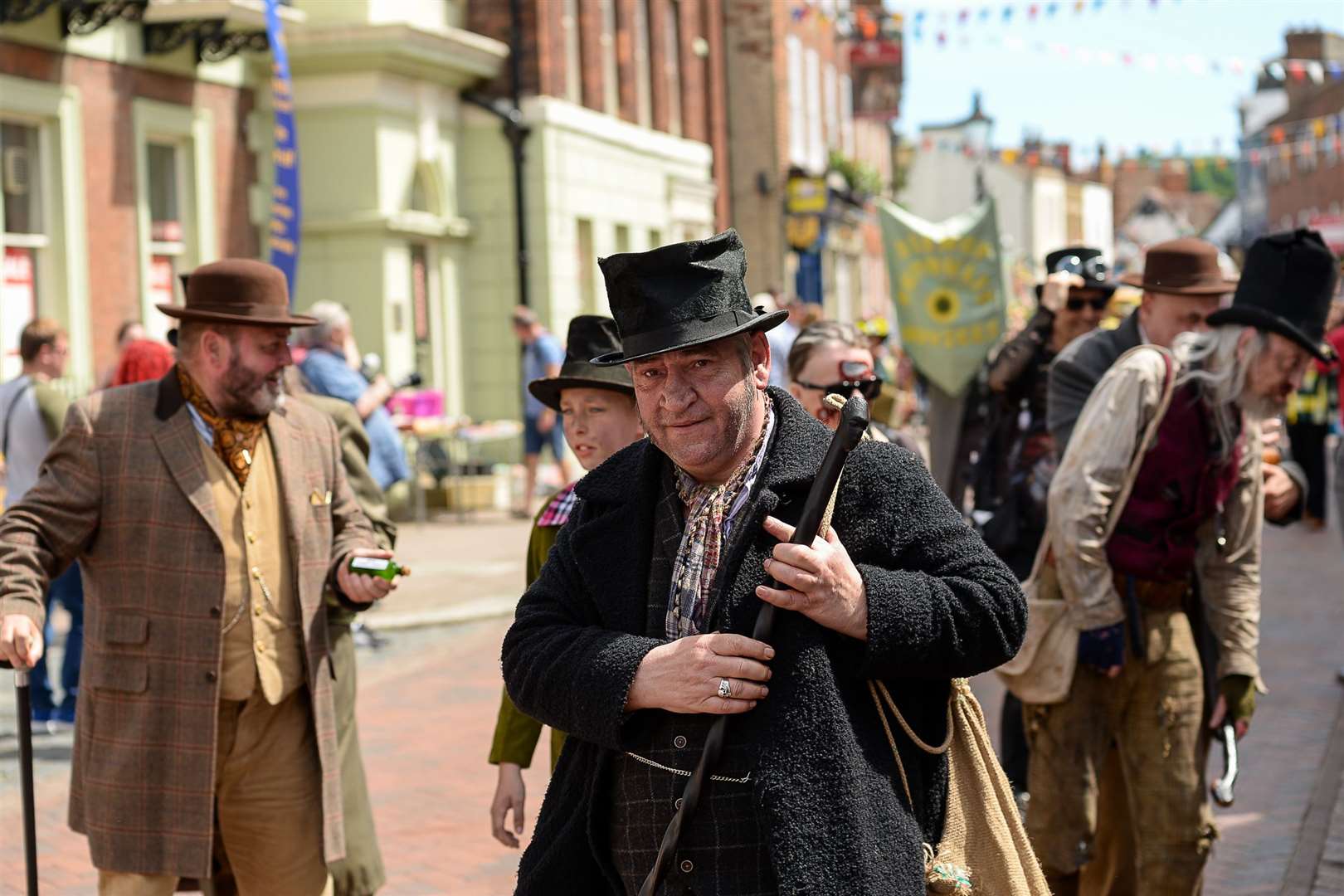 Parade through Rochester town centre for the Dickens Festival last year