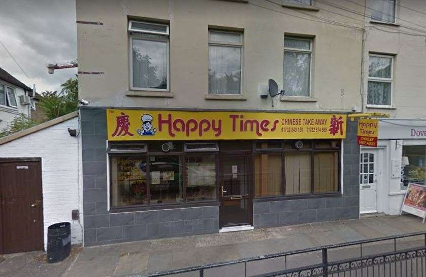 Happy Times Chinese takeaway in London Road, Larkfield. Picture: Google