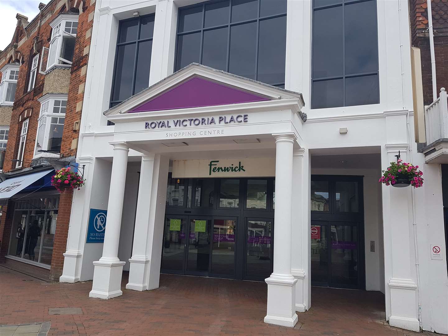 Entrance to the Royal Victoria Parade shopping mall in Tunbridge Wells