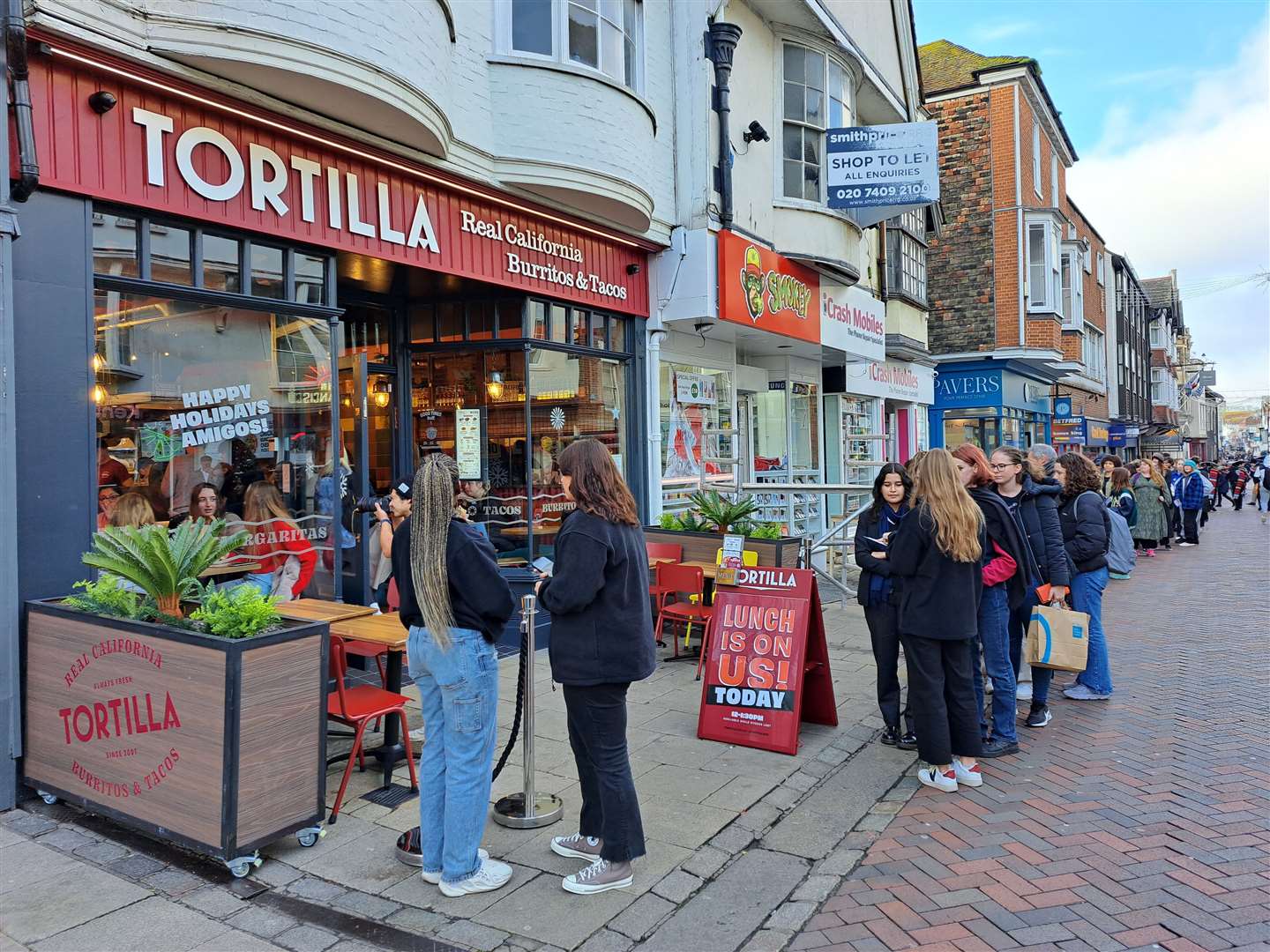 Tortilla's launch in Canterbury high street has drawn huge crowds