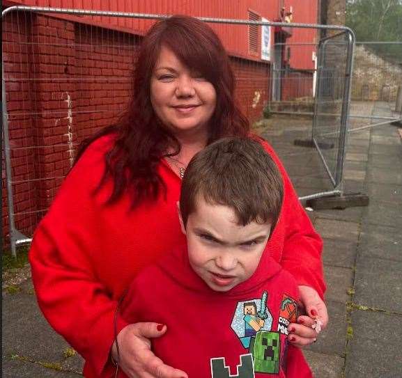 Amanda Murphy with son Finn at Northfleet youth centre in Hall Road, Gravesend