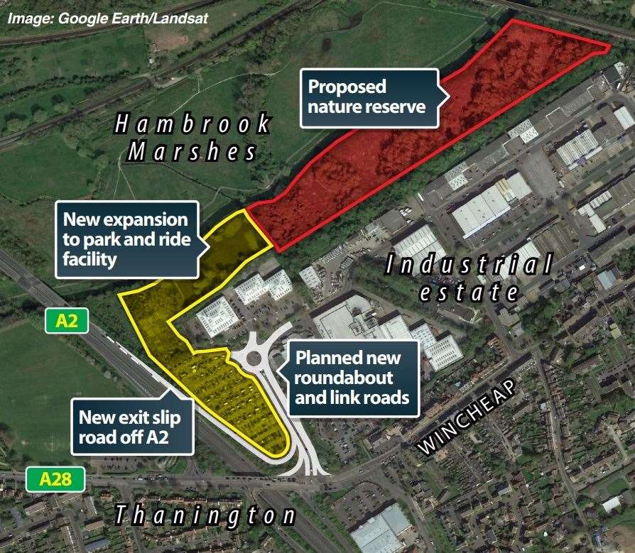 The proposed car park expansion and the planned reserve (12488281)