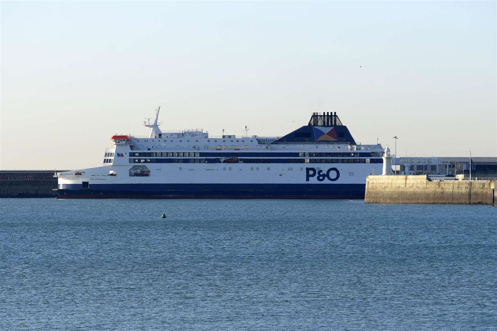 A P&O ferry seen docked last Friday. Picture: Barry Goodwin