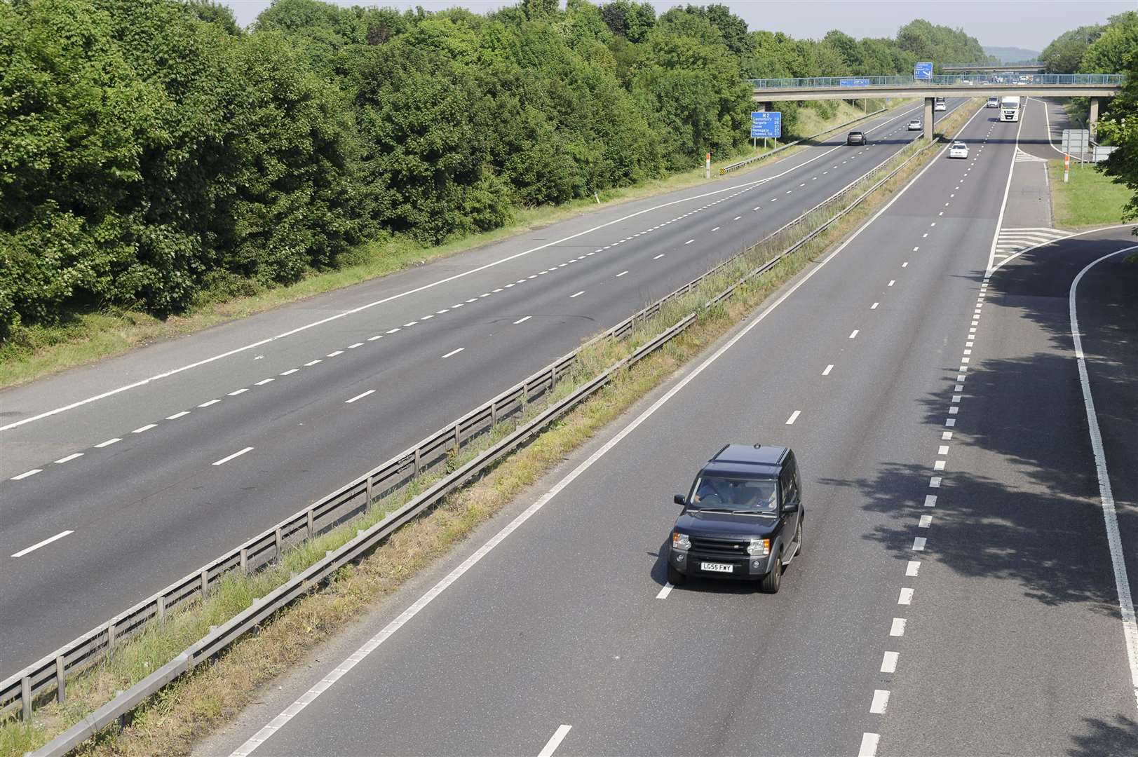 A man was arrested in Faversham accused of starting and abandoning a fire on the side of the M2
