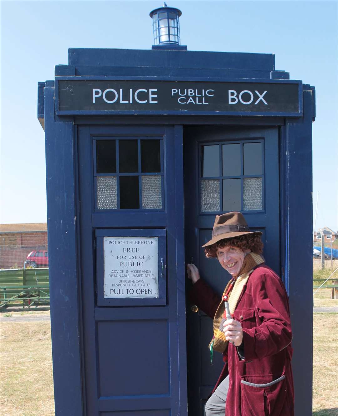 Stuart Grant, as Dr Who performs at Sheppey Sci-Fi festival held at Barton's Point. Picture by: John Westhrop
