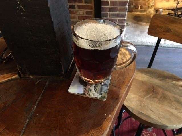 I was given the choice of a jug and for the sake of nostalgia decided my first pint, the 4.1% Dark, should be served in this most traditional vessel