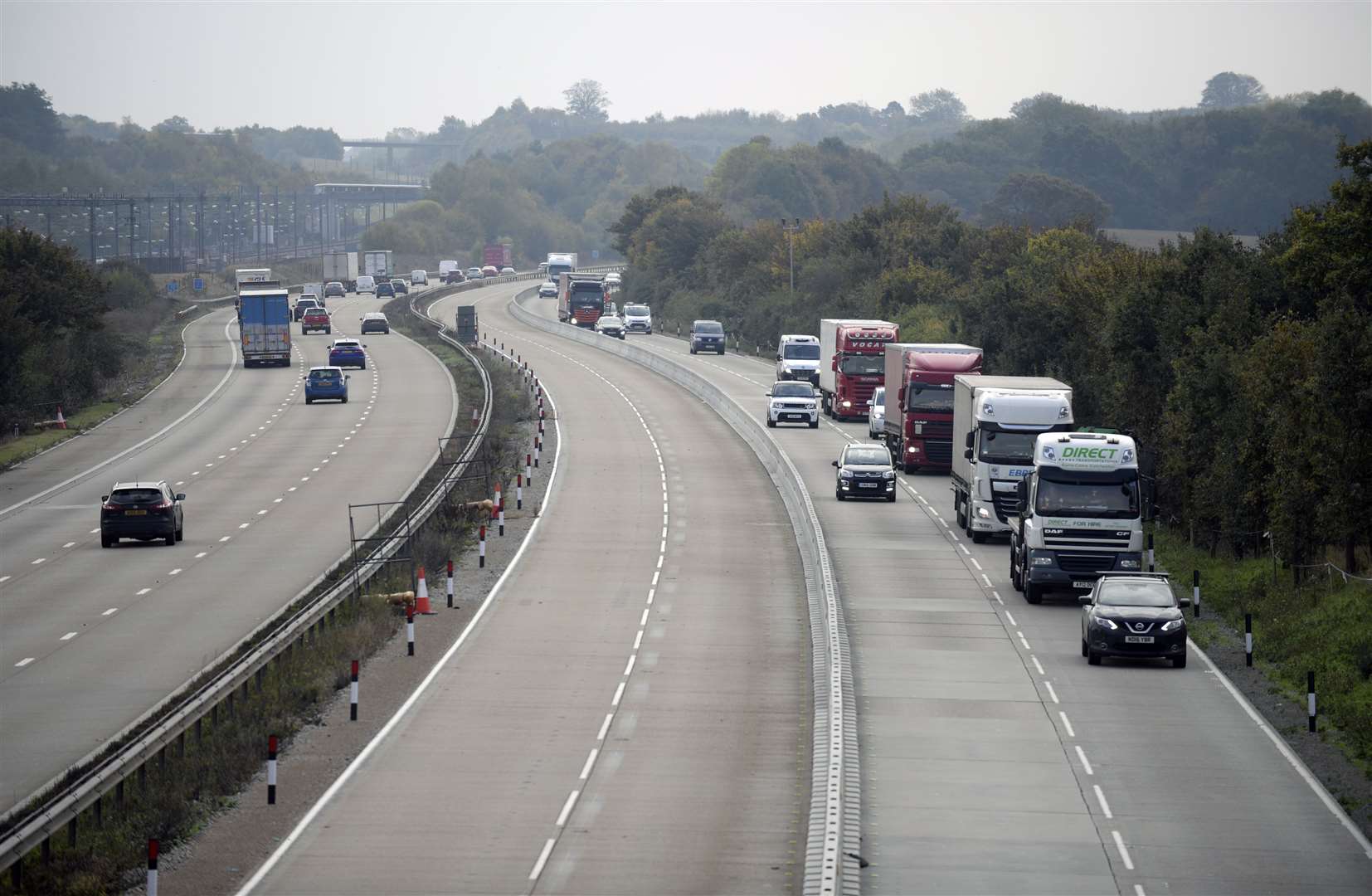 Drivers have faced narrow lanes and a 50mph limit on the M20 for months. Picture: Barry Goodwin