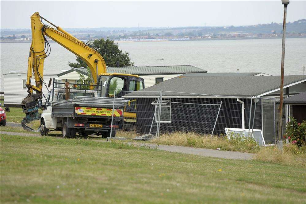 The bulldozers are moving in to the holiday park