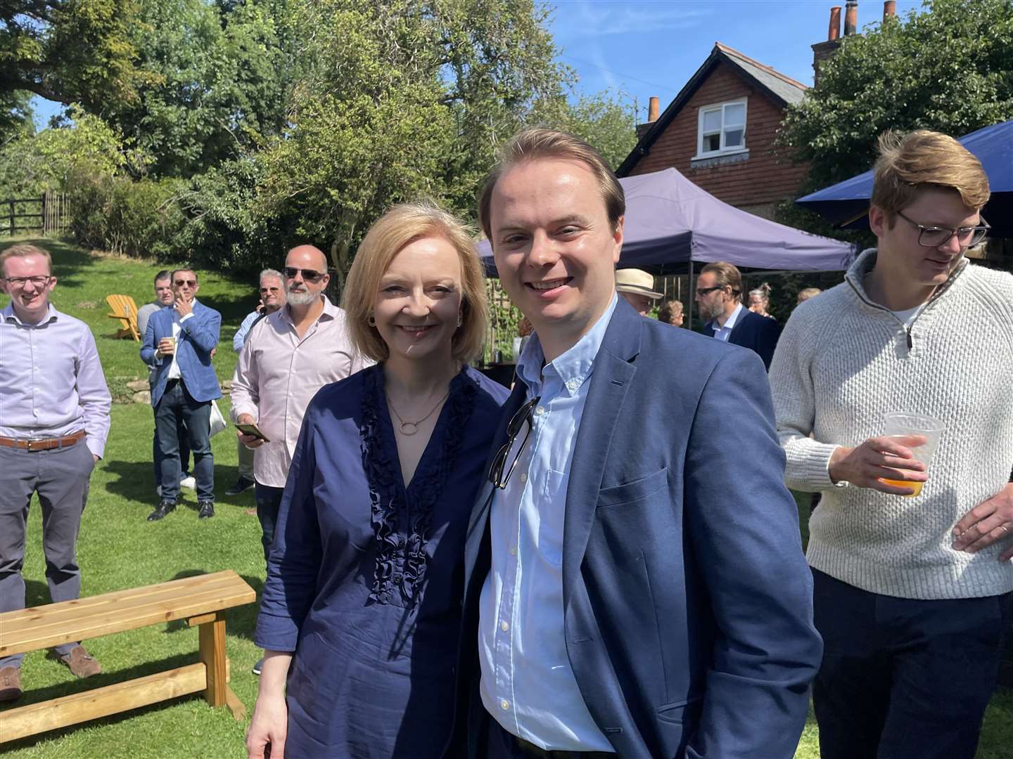 'Don't they look similar' said one KentOnline commenter –Liz Truss with reporter Alex Jee