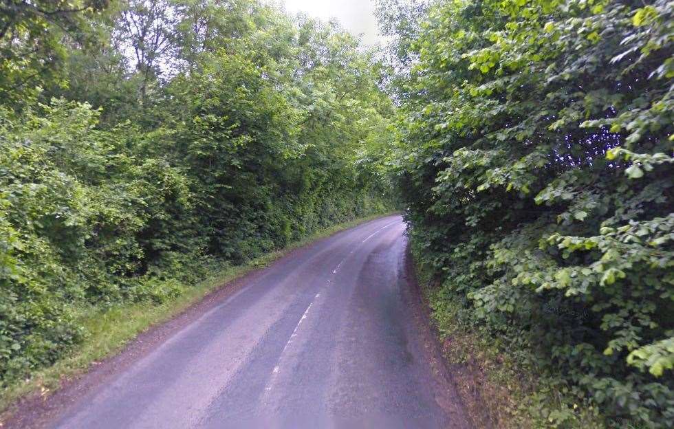 The crash happened in Faversham Road, Throwley. Picture: Google Maps