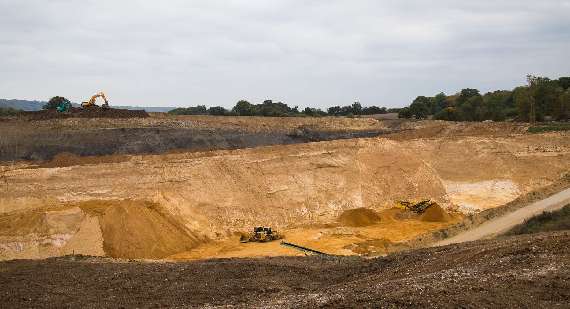 Minerals are still being extracted from land included in the Borough Green Gardens proposal