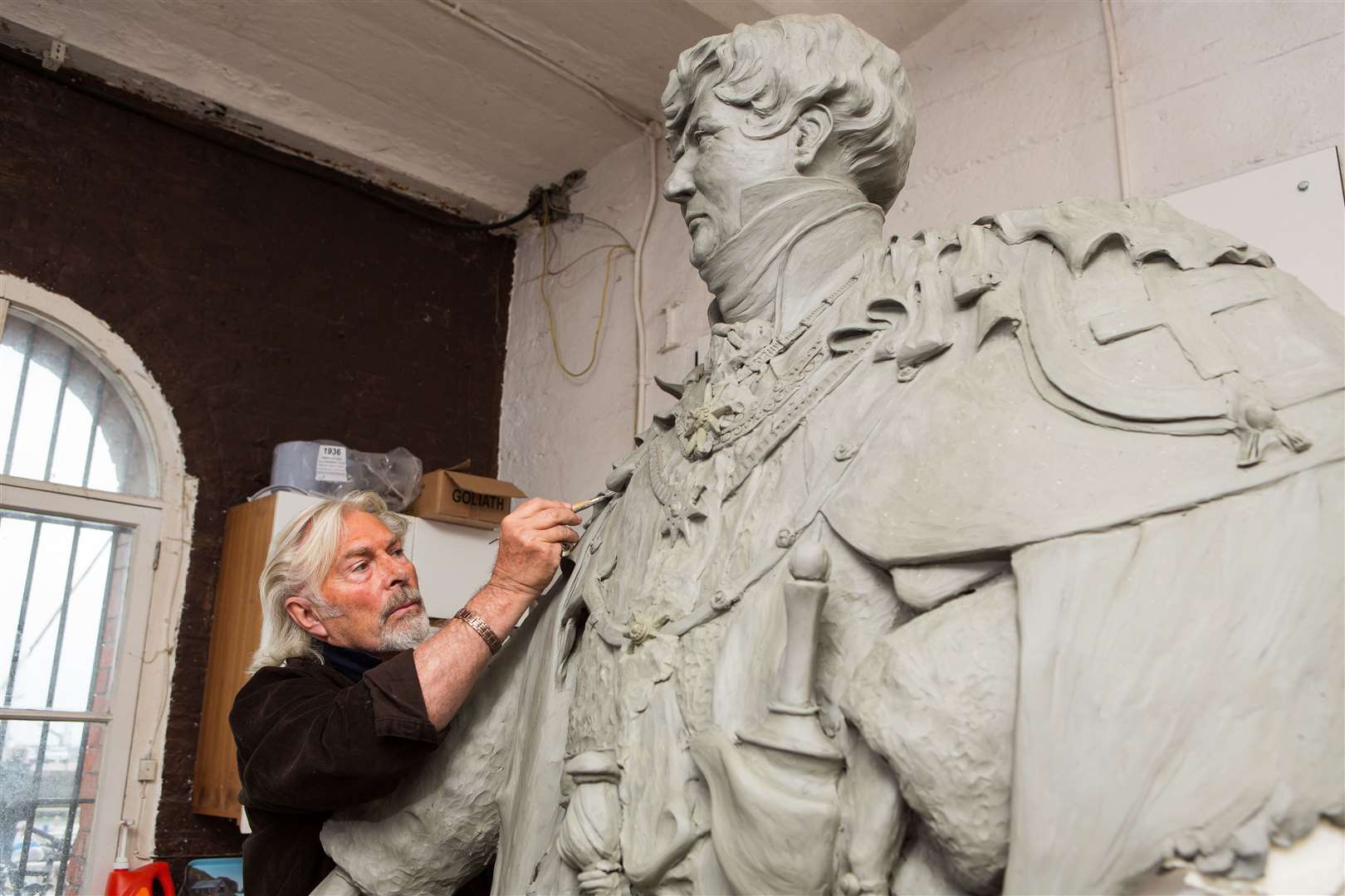 Award-winning sculptor Dominic Grant, who lived in Ramsgate, died suddenly in November 2020 before completing the King George IV statue. Picture: Royal Harbour 200th Anniversary Festival