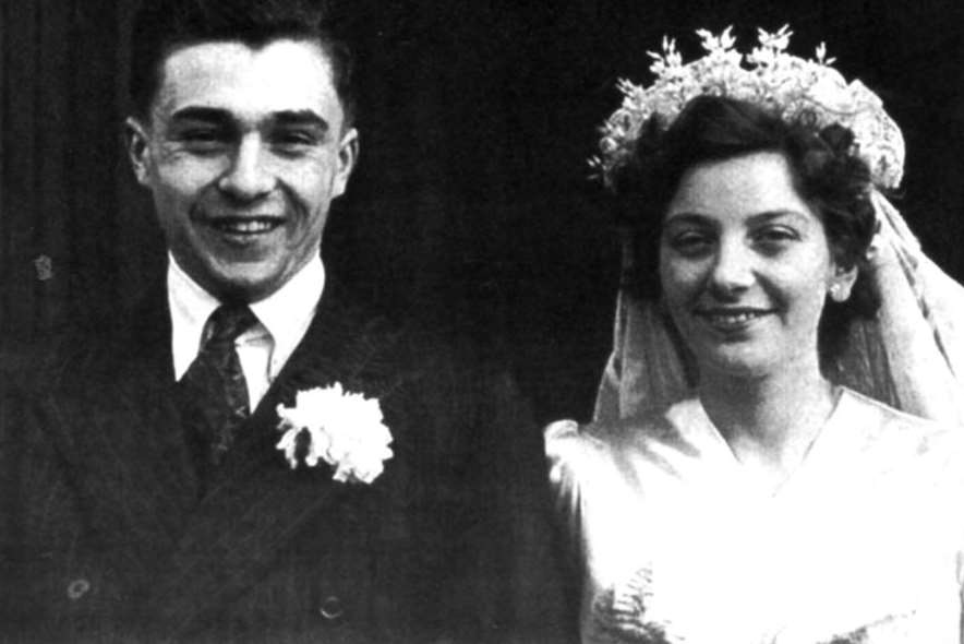 Alfred and Irene Cole on their wedding day in February 1950