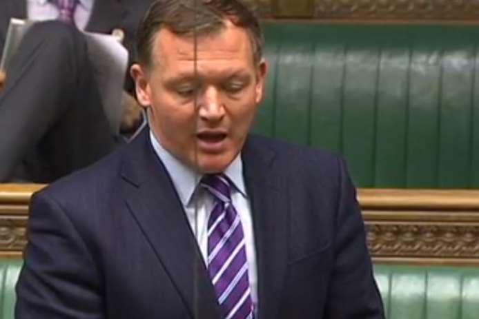 Damian Collins in House of Commons on fisheries debate. Picture: BBC iPlayer