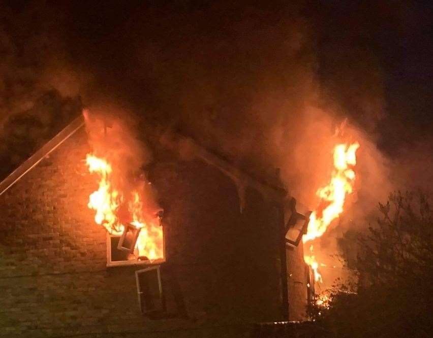 A fire ripped through the family's home in Hales Place, Canterbury. Picture: Jackie Jevon