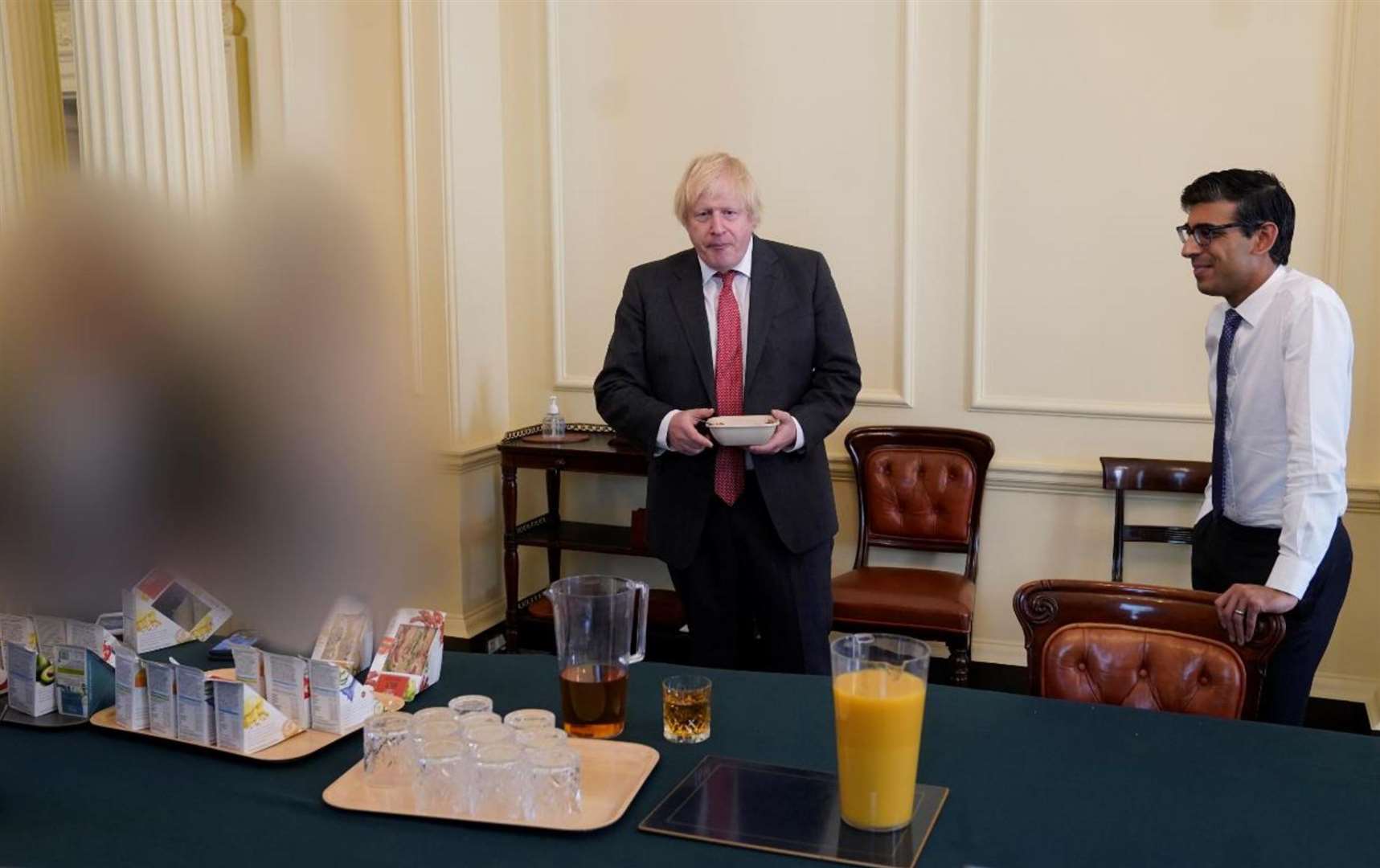 A gathering in the Cabinet Room in No.10 Downing Street on the Prime Minister's birthday on June 19, 2020. Picture: Sue Gray Report