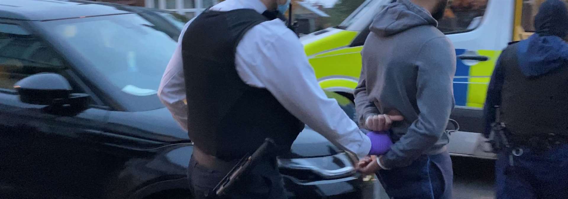 One of a number of arrest made by police in a series of raids