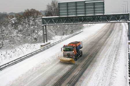 Gritters on the A2 at Cobham