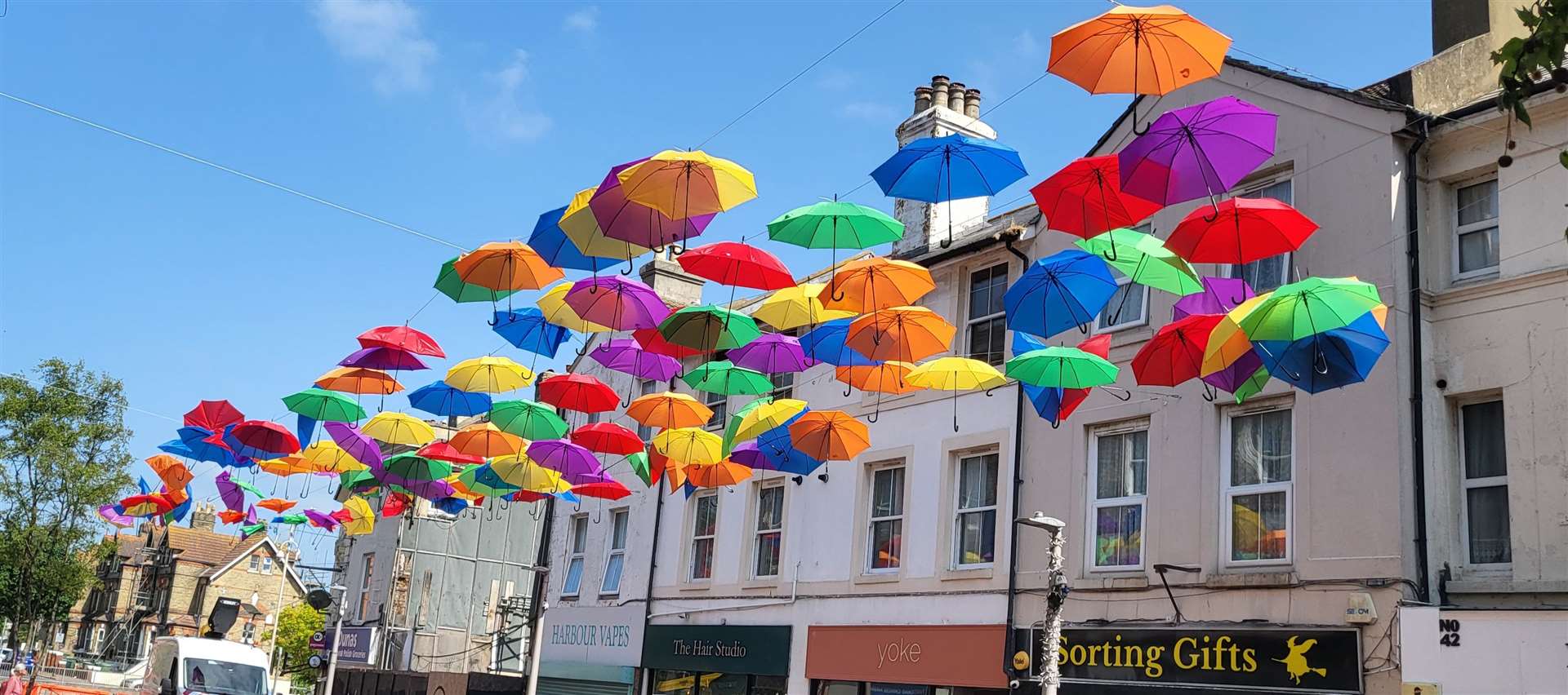 Folkestone residents branded the umbrellas a 'waste of time and money'
