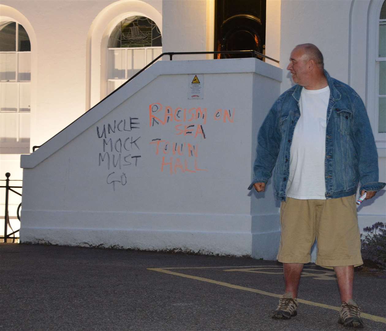 Former councillor Ian Driver says he is responsible for the graffiti. Picture: Ian Driver