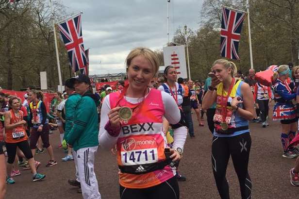 Rebecca Beard completed her 14th marathon in 4hrs 42mins