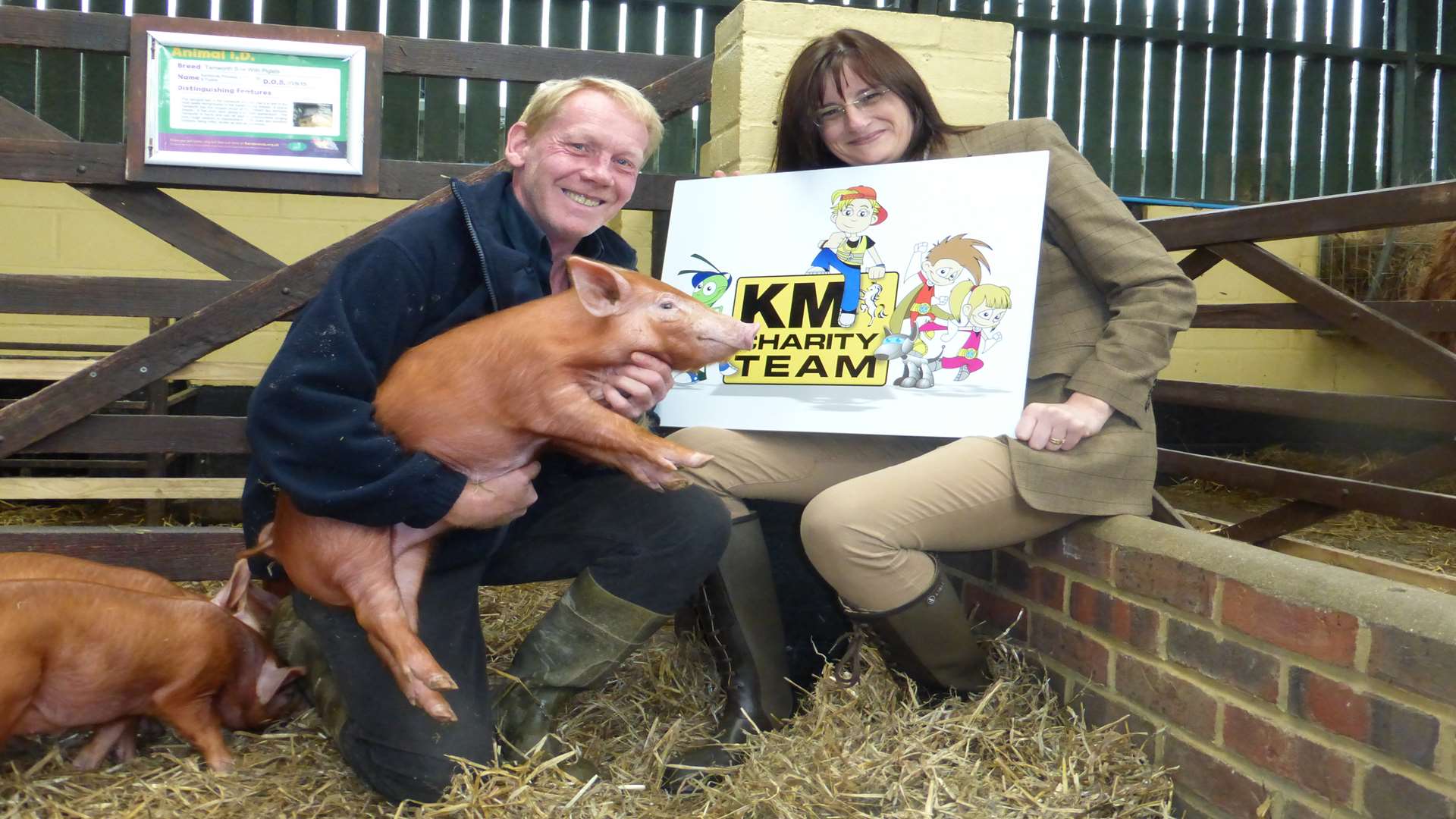 Farmer Davy McColm and Joanne Creighton, chief executive of the Rare Breeds Centre, Ashford.