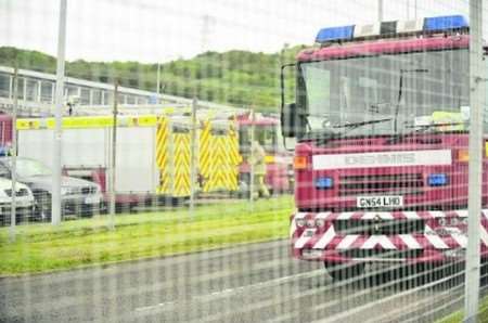 Fire engines from across Kent were called to help tackle the blaze. Picture: Barry Goodwinin