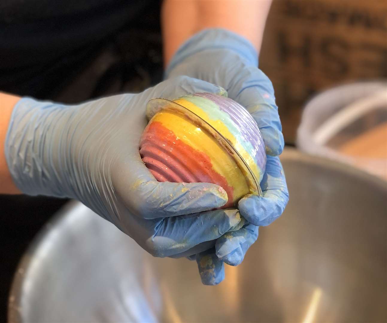 Customers are invited to make their own bath bomb for free when Lush Canterbury reopens. Picture: Lush