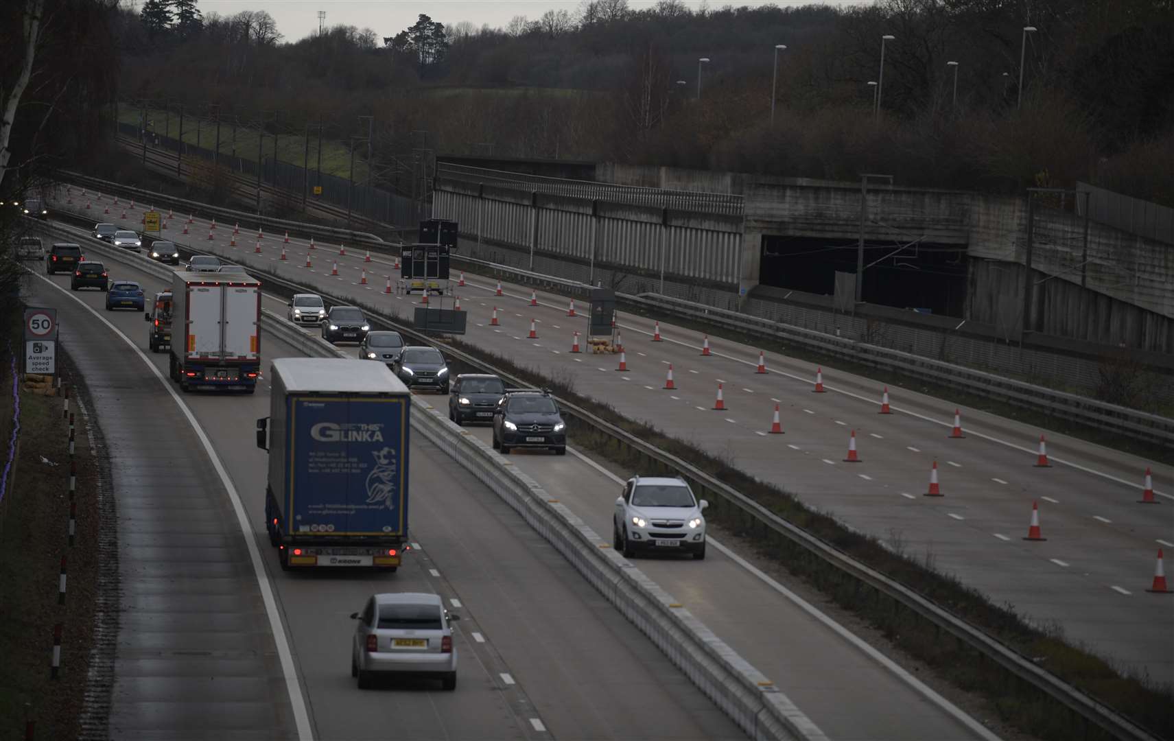 The M20 between Junction 8 and Junction 9. Picture: Barry Goodwin