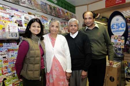 The proud family of Dev Patel, gran Manjula, grandad Maganlal, aunt Hillie and uncle Sanjai