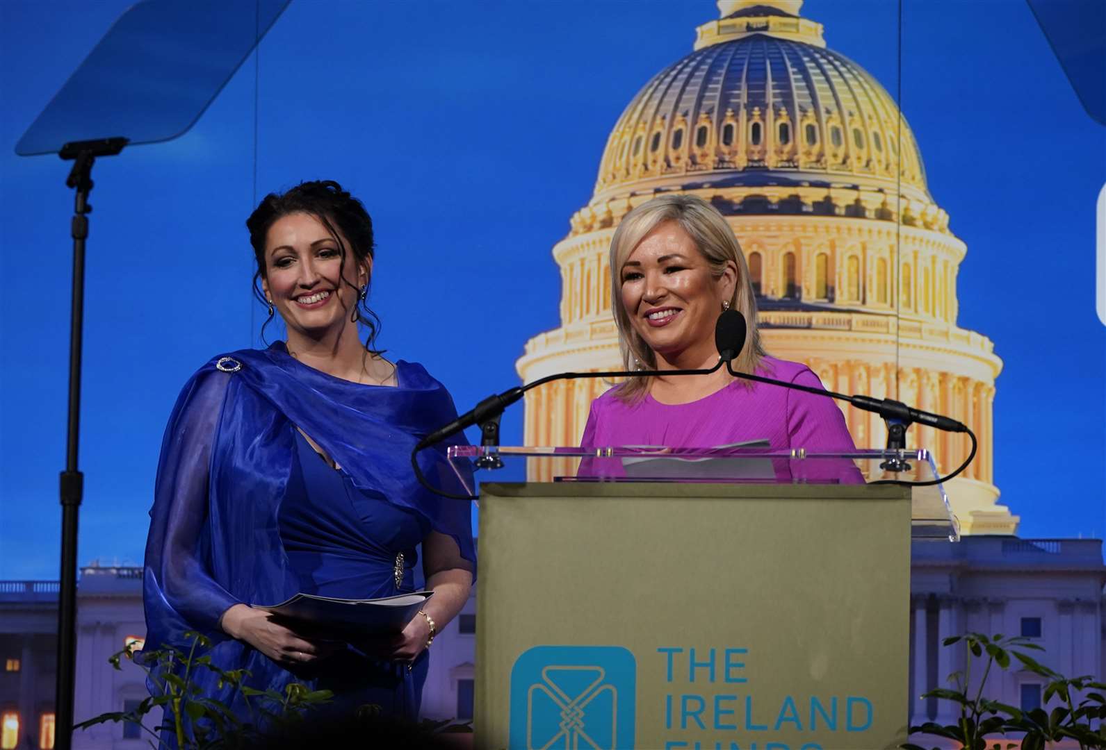 Northern Ireland First Minister Michelle O’Neill and deputy First Minister Emma Little-Pengelly (Niall Carson/PA)