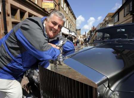 Roger Crick and his 1967 Rolls Royce Silver Shadow at the classic car show