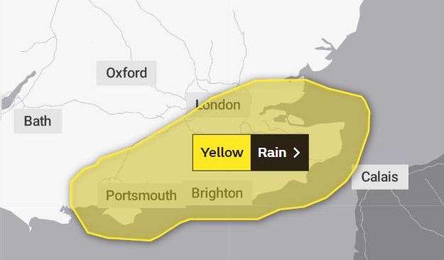 The Met Office's yellow weather warning has been extended throughout today and Monday