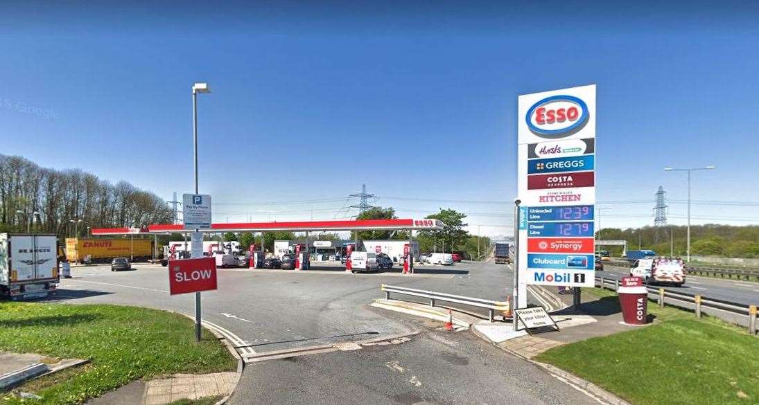 The arrests were made near Cobham Services on the A2 at Gravesend. Picture: Google Maps