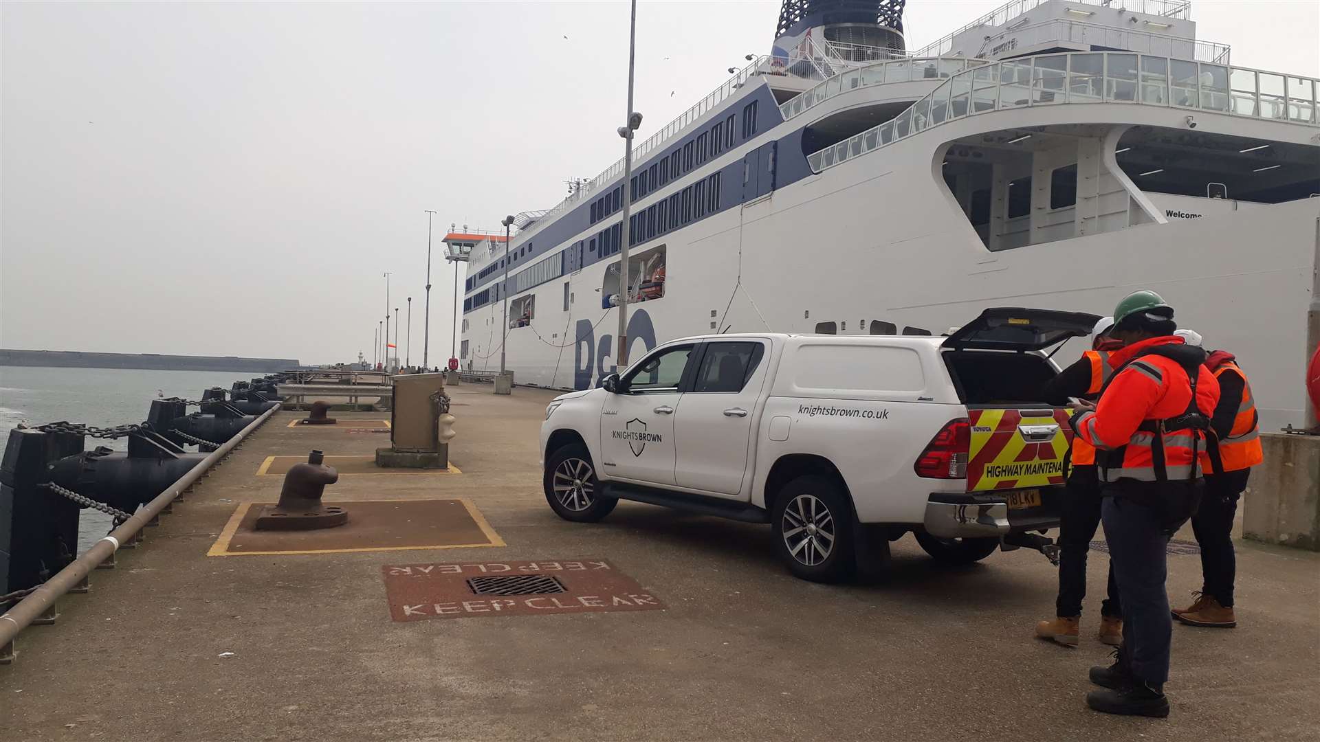 Knights Brown working at the Port of Dover