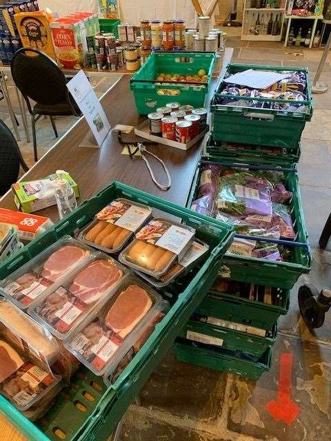 The food is donated to FareShare by supermarkets and then distributed throughout the county to organisations like the Sandwich Pantry