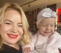 Salon boss Jenny O'Neill with baby daughter, Ruby