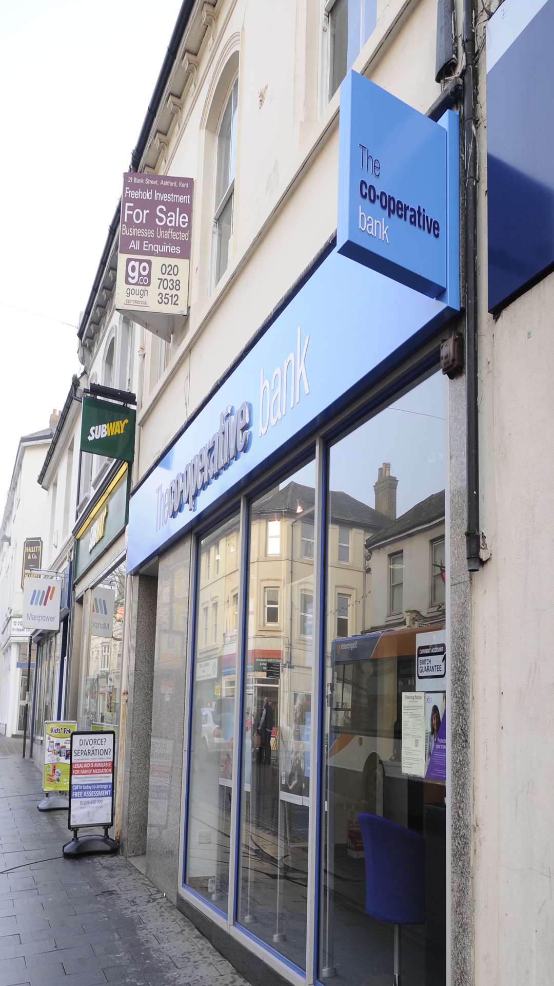 The Co-operative Bank is closing two branches in Kent