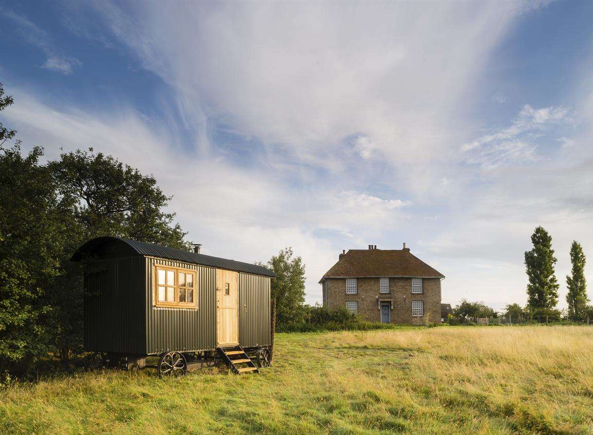 The Samphire hut at Elmley with Kingshill Farm House in the background Picture: Robert Canis